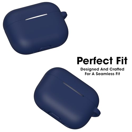 Image of Sounce Earphone Case Cover Compatible for Airpods Pro 2 Case 2022, Soft Silicone Skin Case Cover Shock-Absorbing Protective Case with Keychain [Front LED Visible](Blue)