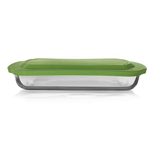 Cristal para hornear Libbey Baker's Basics con tapas herméticas que conservan el sabor 5