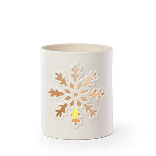 Lenox Medium Snowflake Votive, 1.35 LB, Ivory