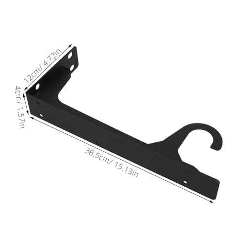 Support de tringle de placard robuste en acier laminé à froid noir