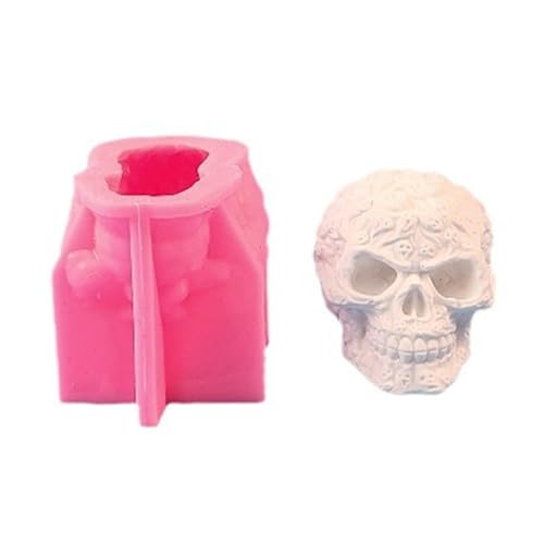 FackLOxc Moldes de silicona de calavera de Halloween para manualidades, decoración de mesa de horneado
