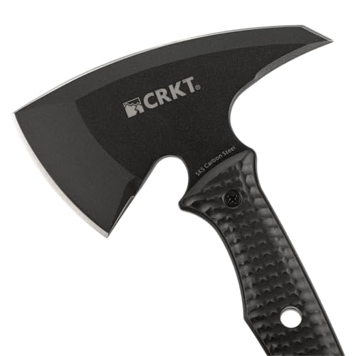 image for CRKT Kangee T-Hawk Outdoor Survival Black Tomahawk with Sheath: SK-5 P