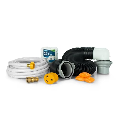 Kit de Inicio Camco 47808 con Mangueras Reforzadas y Conexiones Herméticas