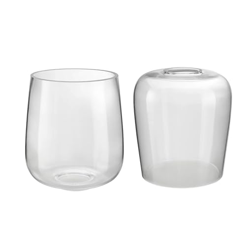 Image of Aspen Creative 23531-60-2, Clear Glass Shade for Lighting Fixture /Vanity Light /Wall Light, Size: 5 inch D x 5-1 /2 inch H, 2 Pack