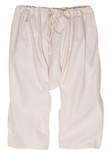 Battle-Merchant Mittelalter Bruche Johann Herren Baumwolle | LARP Hose/Unterhose (Natur, XL-XXL)