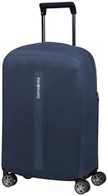 Samsonite TA Revolution - Faltbare Schutzhülle für Koffer Größe S, Kofferhülle passend für 55 cm, Reisekoffer Schutz, mit reflektierendem Detail, Blau (Midnight Blue)