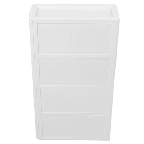 Mrisata 3 Schubladen Schlanker Badezimmervorlageschrank Kommode, Schmaler Plastik -Rollkarren -Organizer mit Schubladen, für Kleine Räume, Küche, Wäsche, Büro, Schlafzimmer, Schlanker