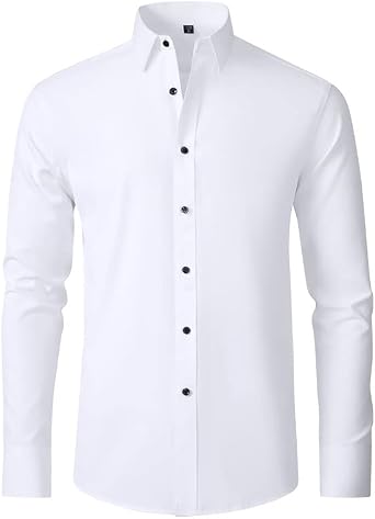 Mens White Shirt, Long Sleeve, Button Down Shirt