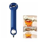 Jar Opener Bottle Opener Lid Opener for Weak Hands, Arthritic Hands, Seniors,Low Strength and Children with Beer Opener Blue