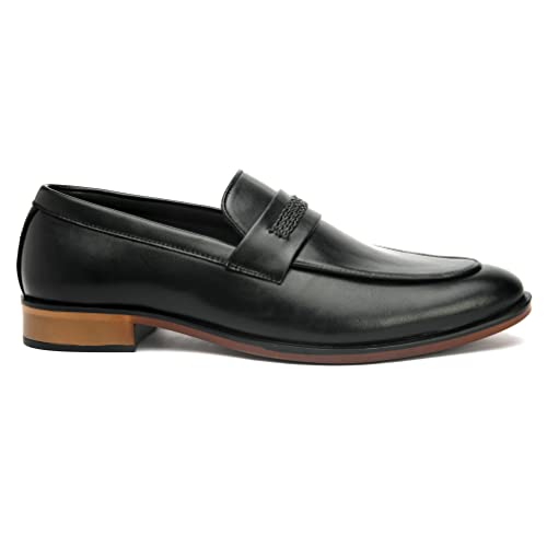 Image of San Frissco Men's Formal Loafers /Slip On Wearable Anti-Slip Leather Loafers for Office /Fashionable Loafers for Men
