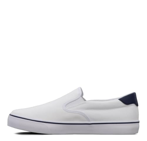 Lugz Men's Clipper Fashion Sneaker, White/Peacoat Blue, 10 W — view 6
