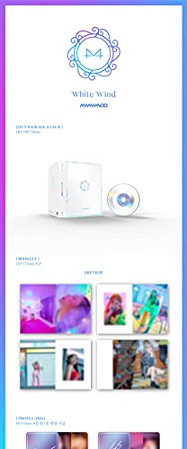 Mamamoo - [White Wind] 9Th Mini Album Cd+82P Booklet+1P Photocard+1P Photo Frame&Special Card+Tracking K-Pop Sealed #TOP1