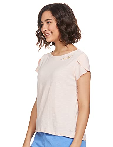 Image of Enamor Women's Solid Relaxed Fit T-Shirt