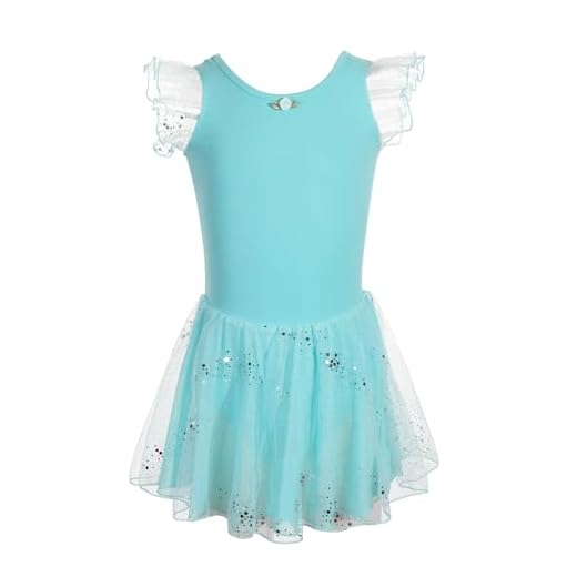 HIPPOSEUS Niña Maillot de Danza Lentejuelas Tutú Vestido de Ballet Gimnasia Leotardo Body Clásico para Niñas,Y05-Verde,2-3 Años