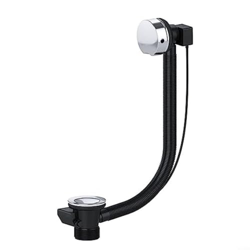 Lastdaytime Kit de vidange de baignoire avec tuyau réglable, protection contre les débordements en acier inoxydable