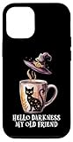 Tee Hello Darkness My Friend Old Cat Witchy Shirt
