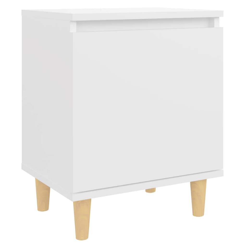 Table de chevet scandinave en bois massif blanc petit meuble de rangement de nuit chambre à coucher