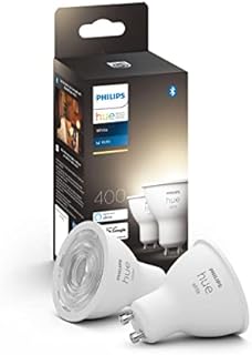 Philips Hue NEW White Smart LED Light Bulb [GU10 Spot] With Bluetooth Works with Alexa, Google Assistant, Apple Homekit For Indoor Home Lighting, 2 Count (Pack of 1)