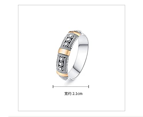 Bague rétro argent 925 thaï torsadé : cadeau idéal pour amoureux