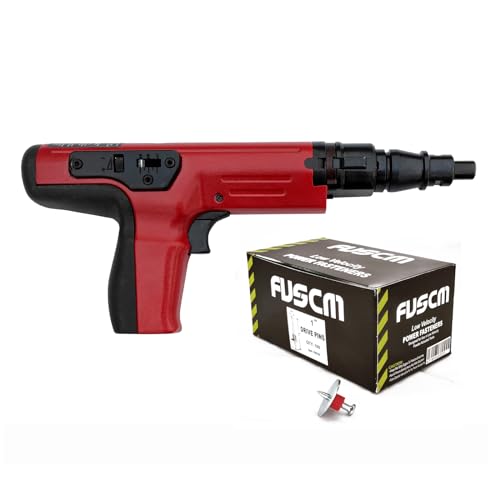 1" washered Fastener + .27 Cal Semi-Auto Powder Actuated Tool with Power Indicator