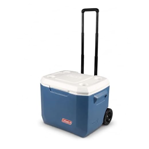 Coleman Xtreme 50qt Rolling Cooler with Wheels, Extra-Walled Insulation Keeps Ice up to 5 Days, Portable Wheeled Hard Chiller
