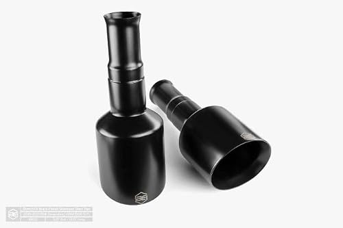Aero Exhaust - Direct FIT Replacement Exhaust TIP Pair - 5" Outlet 13" Overall Length Double Wall Slant Cut Outlet - Black -  10103