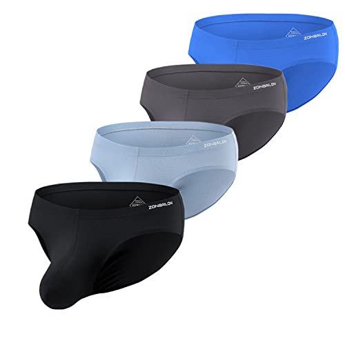 ZONBAILON Sexy Bulge Enhancing Pouch Brief Underwear for Men – 1 or 2 or 4 Pack Micro Mesh Briefs