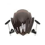 Moto Saute Vent Pare brise Réglable Pour Moto Et Vélo De Rue Compatible Avec Pour GSR750 Pour GSR600 Pour GSR400 Pour GSR 400 GSR 600 Pour GSR 750(Color 041)