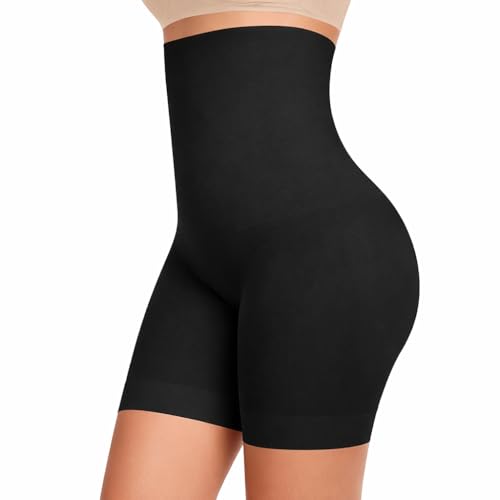Image of BABO & BABY High Waisted Tummy Control Shapewear Shorts for Women | Seamless Slimming Body Shaper | Invisible Under Dress | Mid-Thigh Thigh Chafing Control | Comfortable (Skin)