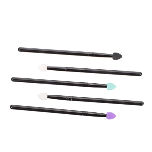 Alipis 5 piezas Pinceles de Silicona para Sombras de Ojos Maquillaje Profesional Creativo Aplicación Precisa para Ojos y Labios Apto para Tipo de Piel para Uso Casa y Viajes