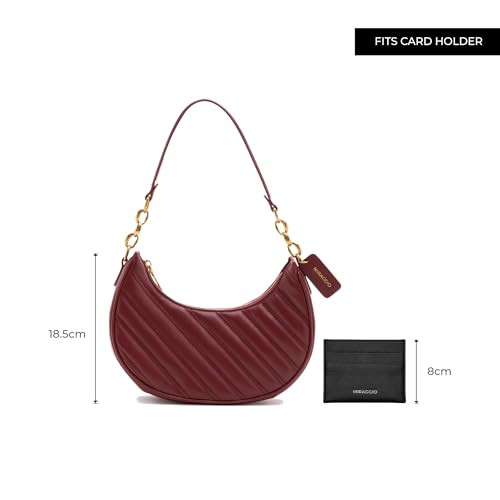Image of Miraggio Betsy Quilted Stylish Shoulder Bag For Women | Half Moon Silhouette | Shoulder Handbags For Women