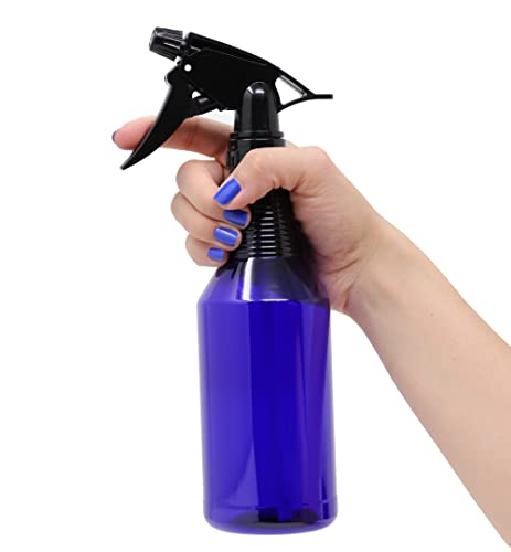 Allegro Combs Plastic Spray Squirt Bottles For Water Cleaning Solutions Hair Cutting Mister Spray Bottle Squirt Empty For Plants Oil BBQ Aerosol Made In The USA 16 Oz. 1 Pc. (Blue Cobalt)