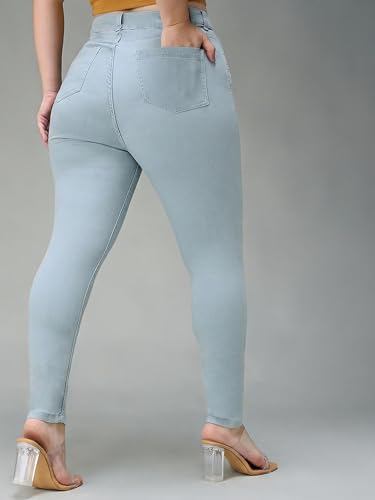 Image of Miss Chase A+ Women's Bootcut High Rise Regular Length Stretchable Denim Jeans