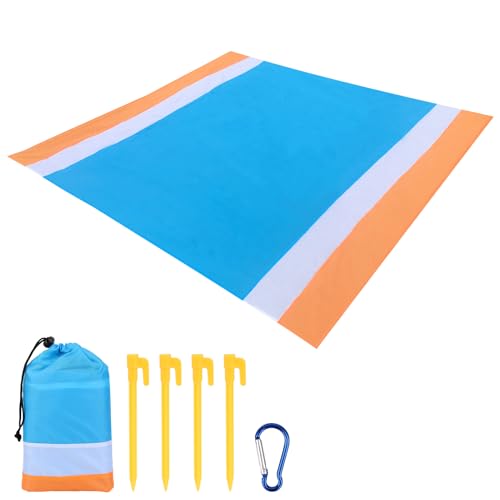 VMUTGA Alfombra de Playa, 210 x 200 cm Manta de Playa sin Arena Alfombra de Picnic Grande Impermeable Estera de Playa Esterilla Playa Antiarena Manta de Picnic Portátil para Playa Acampar Picnic