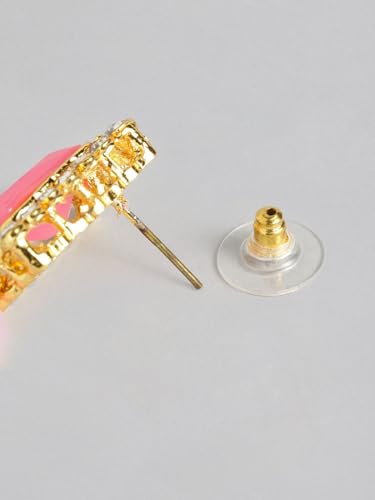 Joyas de perlas Kundan DMZ-2405 con baño de oro rosa en latón 6