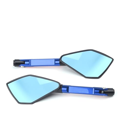 Rétroviseur Moto CNC Bleu pour Suzuki GSR avec miroir en aluminium anodisé premium