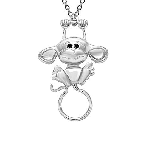 Image of Lovely Magnetic Reading Glasses Holder Clip Multi-Function Monkey Pin Brooch /Necklace (Rose Gold Brooch)
