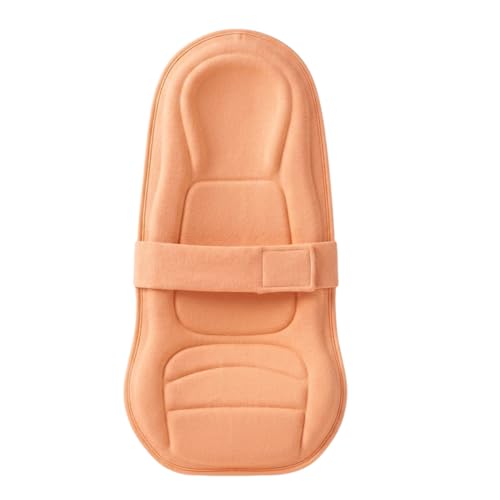 Image of 2-in-1 Infant Carrier and Baby Feeding Support Pillow, Cotton Blend, Ergonomic Design, 0-10 Months, Soft Cushioned Hard Support (Orange)