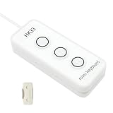 Lazmin112 Miniklawiatura z 3 Klawiszami, Dostosowywanie Funkcji Makr Multimedialnych Myszy do Szybkich Operacji, z Kablem USB i magnetyczną konstrukcją do Pracy w Biurze Podczas Gier (HK33UBM Czarny)