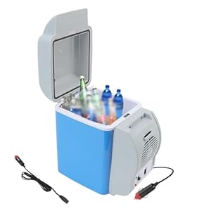 MELLYD Draagbare elektrische koeler, 7,5 l, auto 12v, geluidsarme draagbare vriezer, met koel- en verwarmingsfunctie, kleine koelkasten, coole cadeaus voor auto