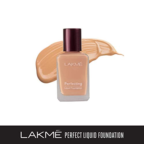 Image of LAKME Rose Natural Face Powder Medium Coverage for Oily Skin Type, Soft Pink, 40G And Lakme Perfecting Liquid Foundation, Marble, 27Ml