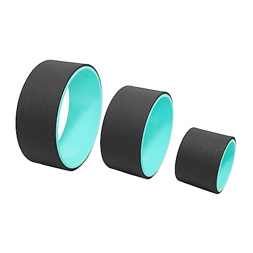 BRIGHTFUFU Yoga Wheel Set Fitness Roller for Back Pain Relief and Stretching Includes and Yoga Assist Accessory for All Levels