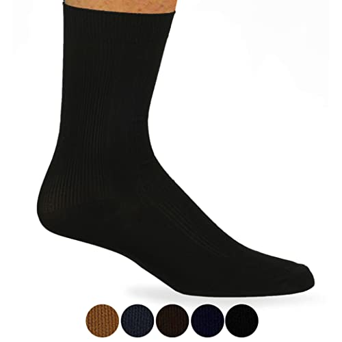 6 Pairs Mens Dress Socks Multi Color Fashion Casual Crew Polyester Size 9-114