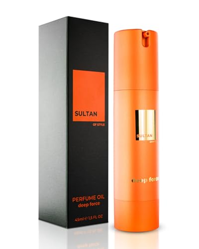 Sultan of Style Aceite de perfume Deep Force para hombre - Fragancia oriental intensa y elegante - 100% sin alcohol - Aceites esenciales para el cuidado personal - Regalos para hombre