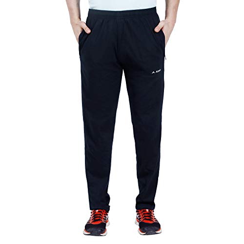 Image of Trackpants for Men - Regular Fit, Cotton Hoisery, Ultra Soft, Comfortable, Lightweight, Ziper Pockets, Front Zip, Back Pocket, Solid Mnimal