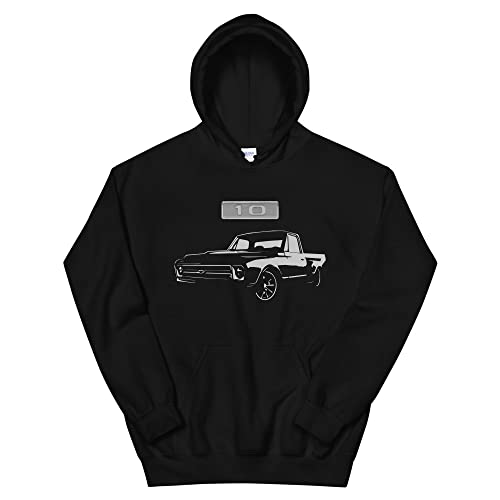 1967 Chevy C10 Stepside Truck Club Show Unisex Hoodie Black4