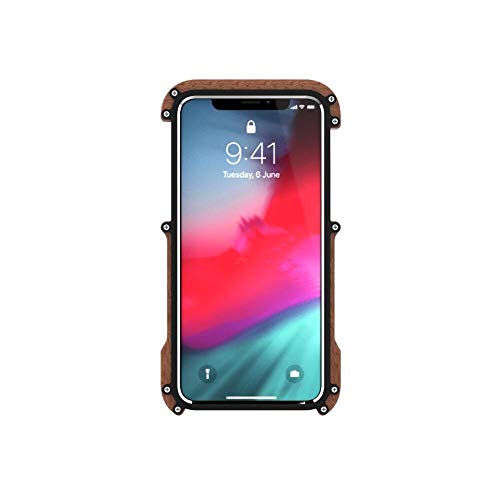 Iphone Xs Max Wood Metal Frame Case,Drop Protection Ultra Thin Aluminum Metal Cover Protective Case Shockproof Dropproof Bumper Frame For Apple Iphone Xs Max 6.5Inch 2018 (Black) #TOP1