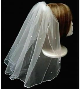 Miniatura 7 de HONGMEI Velo de novia de 1 nivel para mujer, velo corto con diamantes de imitación para boda, despedida de soltera, primera comunión