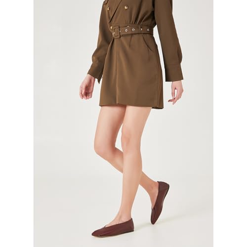 Women's Ballet Flats Closed Square Toe Slip On Flats Comfortable Dressy Casual Work Office Shoes4