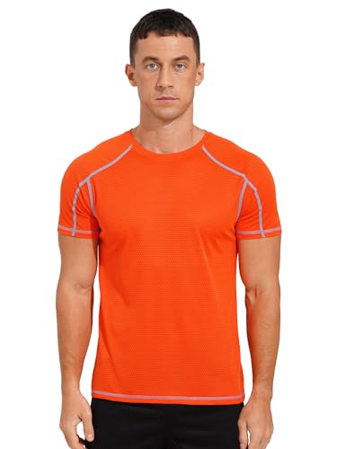 JEATHA Mens Rash Guard Shirts UPF 50+ Sun Protection T Shirt Short Sleeve Undershirt Quick Dry Muscle Tee Swimming Tops
